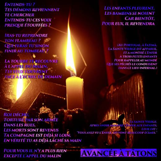 Paroles de Avancée à tâtons
